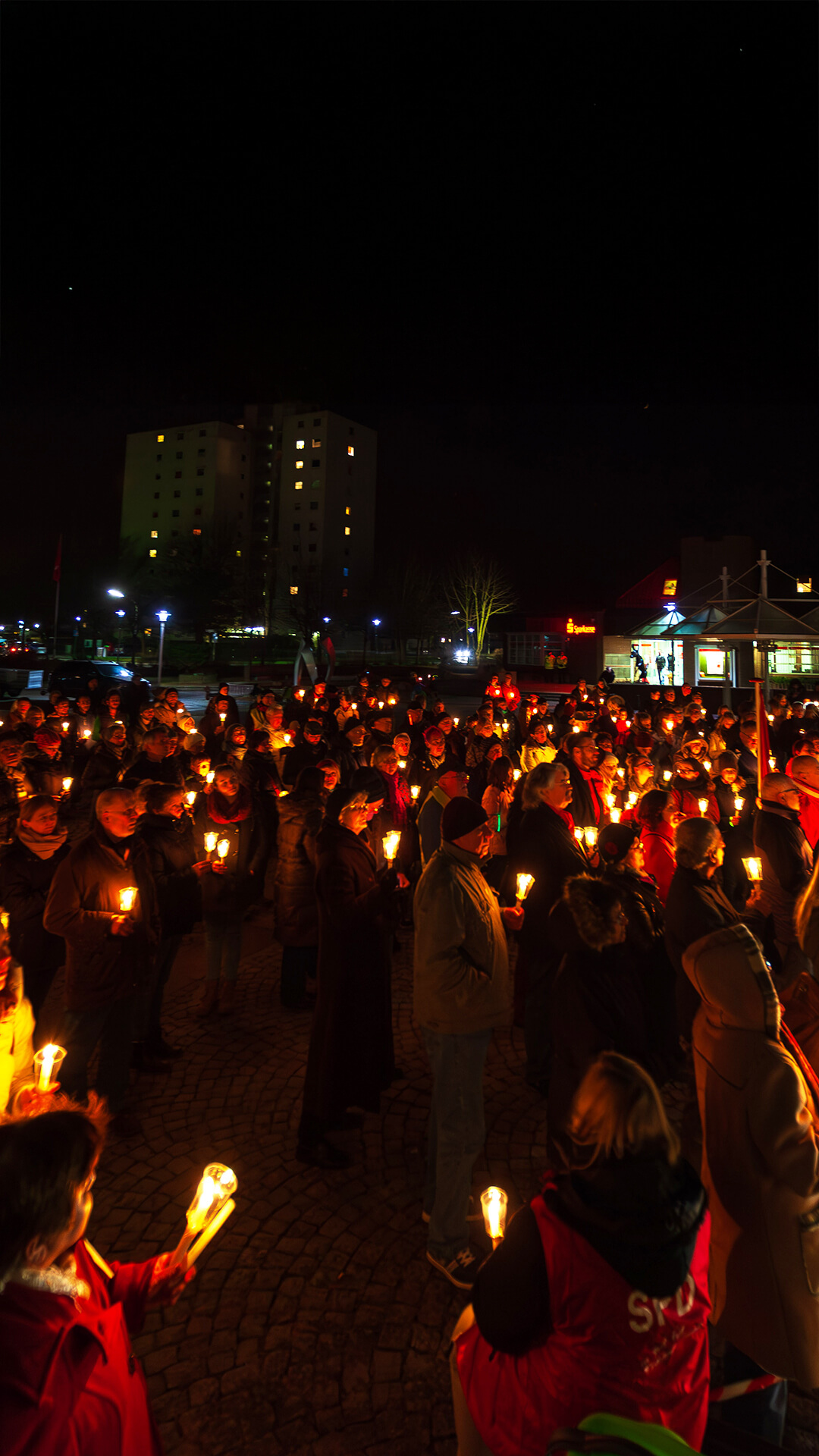 Foto einer Lichterkette in Trappenkamp