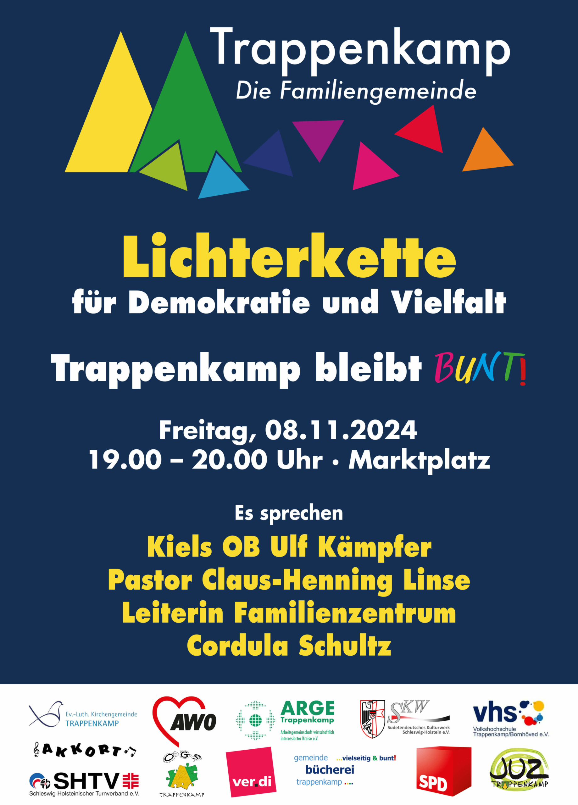 Trappenkamp bleibt BUNT, Plakat