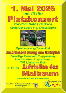 Plakat Aufstellen Maibaum