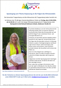 Plakat: Spaziergang zum Thema Anpassung an die Folgen des Klimawandels 19.06.2026